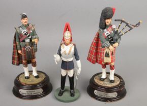 Three Ballantynes of Walkerburn figures. Includes The Black Watch, Queen's Own Highlanders, etc. One