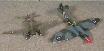 Two radio control model military airplanes to include Junkers Ju87G Stuka Luftwaffe and