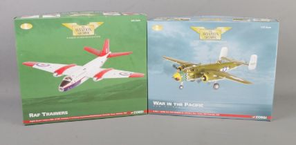 Two boxed Corgi Aviation Archive 1:72 scale models to include War in the Pacific New Guinea and