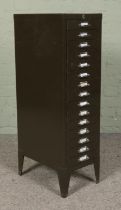 A Yale fifteen drawer lockable filing cabinet. Approx. dimensions 29cm x 42.5cm x 100cm.