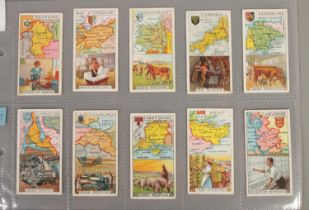 John Player & Sons; County Maps and their Industries Cigarette Cards. Blue backing, full set. 25/25.