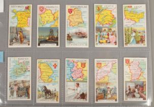 John Player & Sons; County Maps and their Industries Cigarette Cards. Blue backing, full set. 25/25.