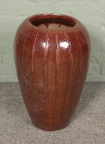 A stoneware salt glaze floor vase Hx62cm