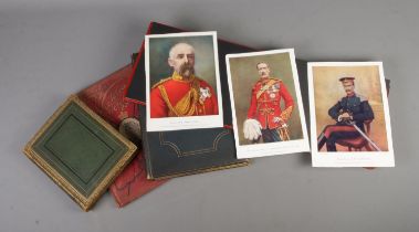 A boxed album of over sixty coloured plates of Boer War Leaders in military uniform each having a