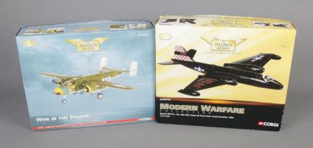 Two boxed Corgi Aviation Archive 1:72 Scale Diecast models: Modern Warfare Martin RB-57A and War