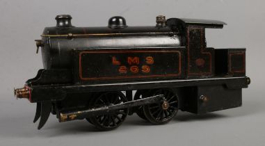 A Bowman Models 0-4-0 live steam locomotive, LMS 265. In original pine box, No. 265. Box missing