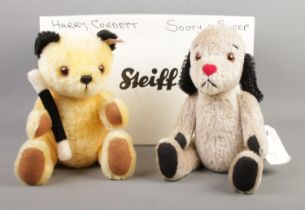 Two boxed Steiff limited edition mohair bears, Sooty and Sweep (from Harry Corbett's Sooty Show).