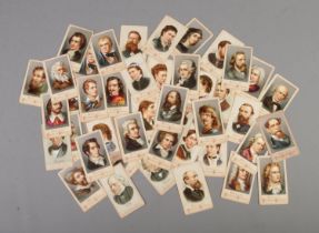 A collection of 44 chromo-relief cigarette card portraits anonymous backs portraits of celebrated