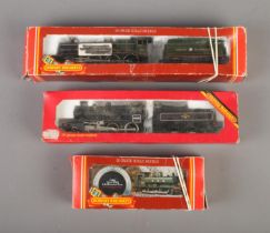 A collection of three boxed Horny railways locomotives including R857, B.R. Loco Ivatt Class 2, R300