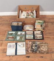A box containing a good collection of postcards and cinema ephemera to include Cinegram magazine,