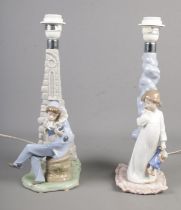 Two Nao by Lladro table lamps