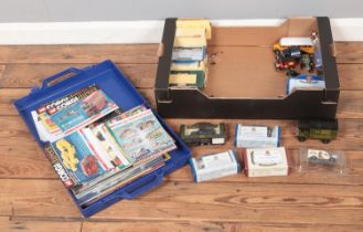 A box of assorted diecast vehicles to include Lledo, Oxford Die-Cast, Days Gone, Corgi and case of