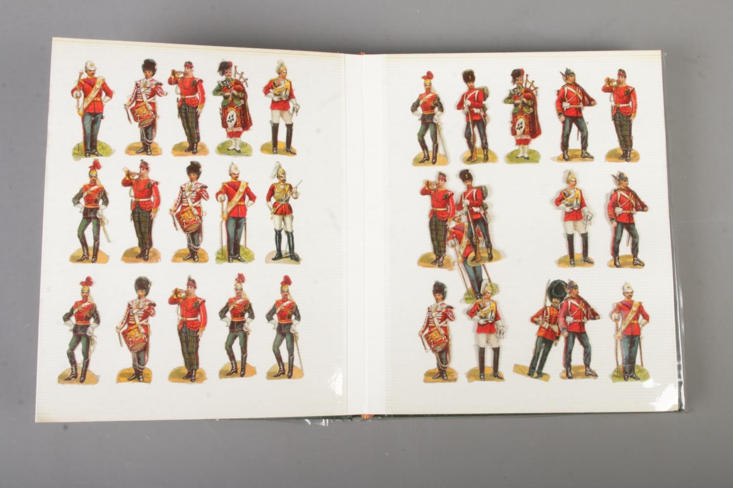 A scrap book album filled with Victorian and late scraps including military figures, Victoria - Image 4 of 8