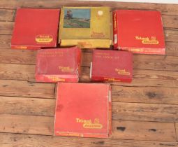 A quantity of boxed Tri-ang railways sets including "Operating Royal Mail Coach Set" x2, "
