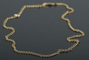 A 9ct gold chain. 10.3g.