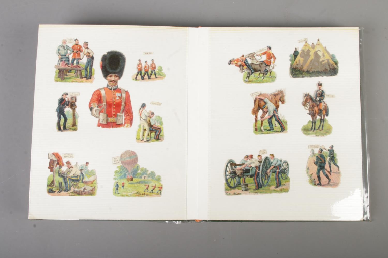 A scrap book album filled with Victorian and late scraps including military figures, Victoria - Image 7 of 8