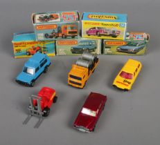 Five boxed Matchbox 1-75 series diecast vehicles to include 24 Rolls Royce Silver Shadow, New 15