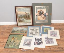 A collection of advertising prints and signs to include Roll Call Cigarettte: John Players and Sons,