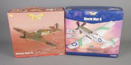 Two boxed Corgi Aviation Archive 1:32 scale models: WWII War In The Pacific P-51D Mustang - 'Stinger
