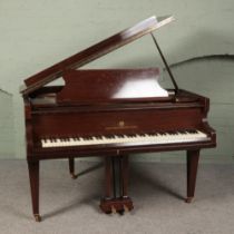 A John Broadwood & Sons/Herrburger Brooks mahogany baby grand piano.