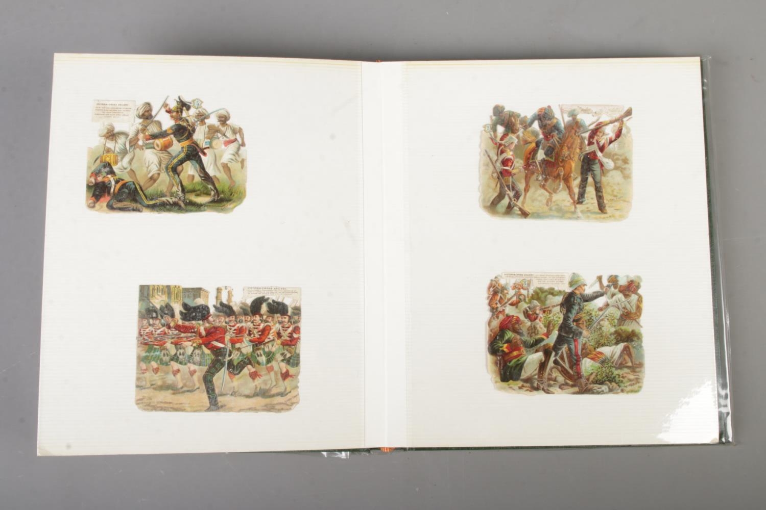 A scrap book album filled with Victorian and late scraps including military figures, Victoria - Image 6 of 8