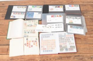 A collection of partially filled stamp and first day cover albums to include five penny red