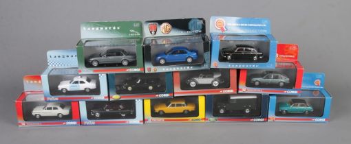 Ten boxed Corgi Vanguards 1:43 scale diecast models to include MG ZT, Sunbeam Alpine Series II,