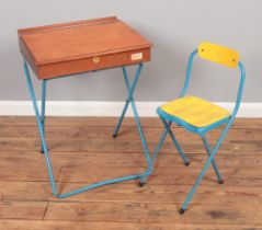 A vintage Mobo child's desk and chair