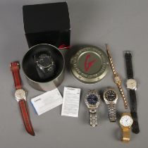 A small collection of wristwatches. Includes boxed G-Shock, manual Everite, Sekonda, manual