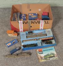 A collection of mostly boxed Hornby Dublo OO Gauge model railway accessories. To include Duchess
