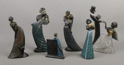 A collection of six Parastone 'Mahogany Princess' resin figures, to include 'The Wish' example.