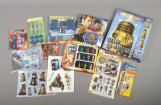 A quantity of Doctor Who collectables, to include 'Build Your Own Tardis' set, stickers, fact file