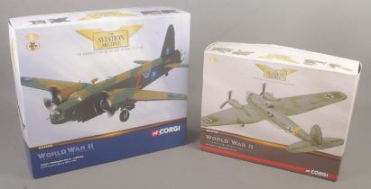 Two boxed limited edition Corgi The Aviation Archive aircrafts. Includes World War II Luftwaffe Over