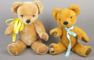 Two Merrythought jointed teddy bears.