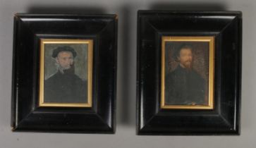 A pair of early after Corneille De Lyon oil on boards depicting Antoine De Bourbon with the other