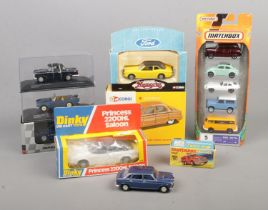 A collection of diecast vehicles, to include Dinky 123 Princess 2200HL saloon, Matchbox Rota-matics,