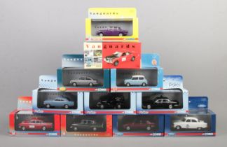 A collection of mostly Corgi Vanguards scale model vehicles. To include VA 01312 Austin Seven, VA