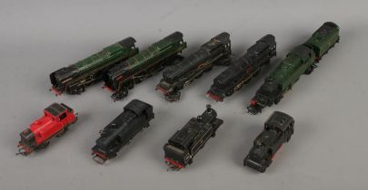 Nine Tri-Ang OO Gauge railway locomotives to include Oliver Cromwell, Princess Elizabeth, Princess