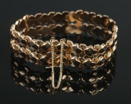 A 14ct gold link bracelet. 24.22g.