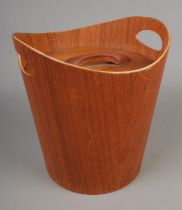 A Servex teak ice bucket designed by Martin Aberg. Hx19cm approx