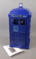 A Steepletone telephone in the form of a Police Phone Box.