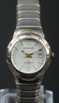 A ladies stainless steel Pierre Cardin quartz wristwatch. Having baton and Arabic numeral markers,