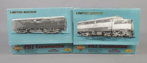 Two limited edition Proto 2000 Series locomotive models, FA1 & FB1