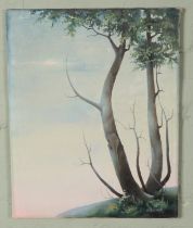 Reekie, A framed oil on canvas landscape scene. (51cm x 41cm)