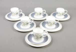 A Wedgwood Susie Cooper Design bone china coffee set decorated in the Glen Mist design.