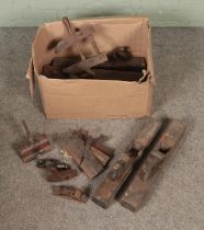 One box of vintage wooden planes