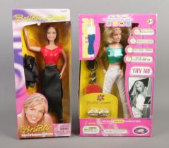 Two Britney Spears themed dolls, produced by Yaboom Limited (1999) and Play Along (2000).