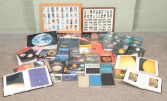 A quantity of astronomy ephemera. Includes books, photographs, collectors cards, etc.