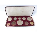 1953 Coronation Proof ten coin set in Royal Mint box