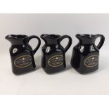 GLENGOYNE single Highland malt whisky medium sized water jugs x 3qty - all with white and gold